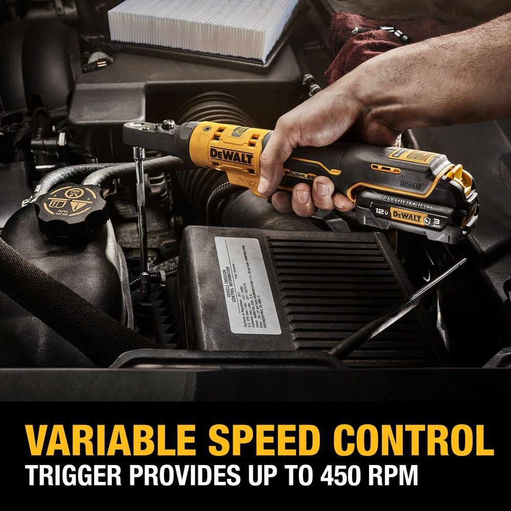 DEWALT XTREME 12V MAX Cordless 3/8 in and 1/4 in Sealed Head Ratchet Kit, large image number 5
