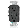 Leviton 20A 125V Black Combination Duplex Receptacle/Outlet, small image number 1