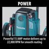Makita 3-1/4 HP Plunge Router, small image number 3