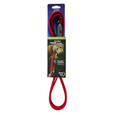 Nite Ize NiteDog Rechargeable LED Leash, Red/Red LED