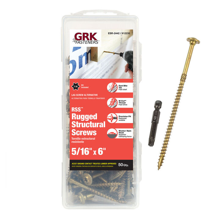 GRK Fasteners 5/16 In. x 6 In. RSS Rugged Structural Screw, large image number 1