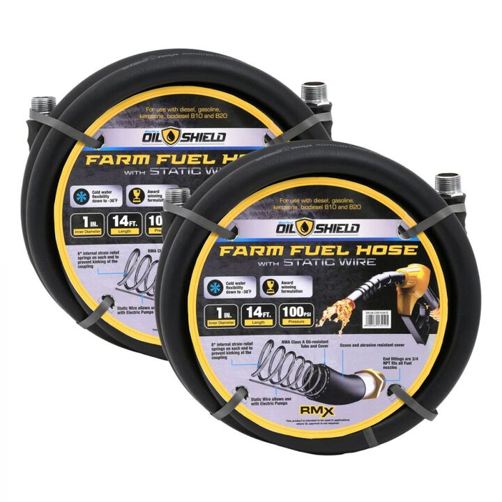 BluBird OilShield 1 Inch x 12 Ft Fuel Hose 2 Pieces
