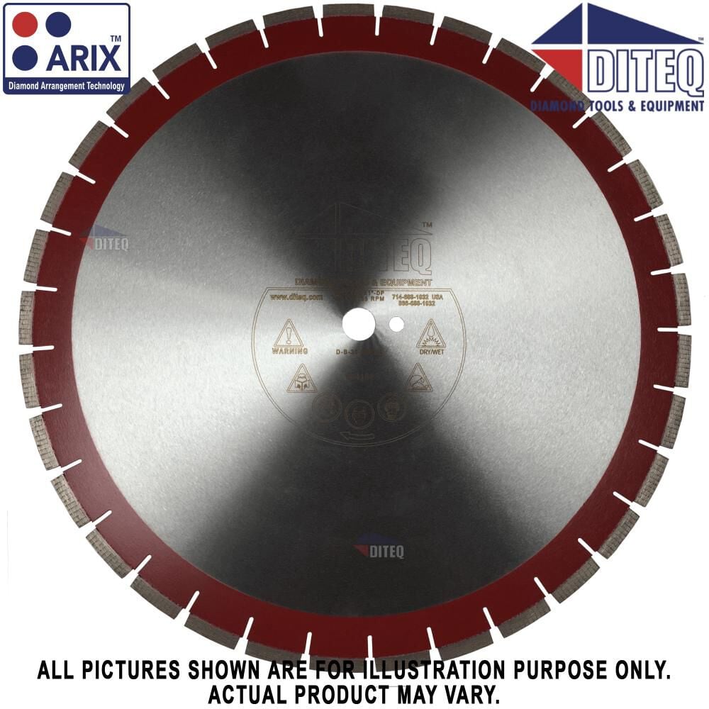 Diteq Red Silent 20 Inch Super Premium Segmented Rim Diamond Blade for Cinder Block and Pavers – D44104