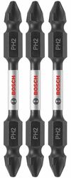 Bosch Impact Tough 2.5 Inch Phillips #2 Double-Ended Bits 3 Piece, small