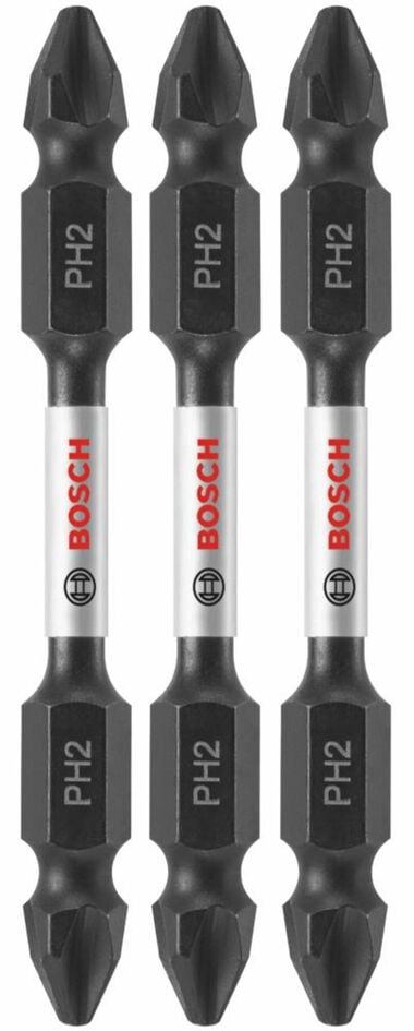 Bosch Impact Tough 2.5 Inch Phillips #2 Double-Ended Bits 3 Piece, large image number 0