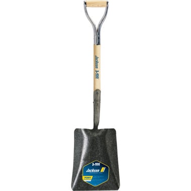 True Temper Square Point Shovel with Solid Shank No-Step and Armor D-Grip