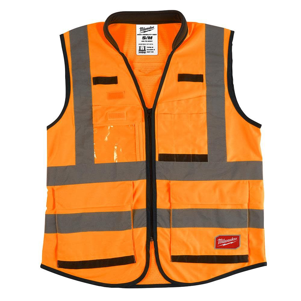 Milwaukee High Visibility Orange Performance Safety Vest - Small/Medium - 48-73-5051