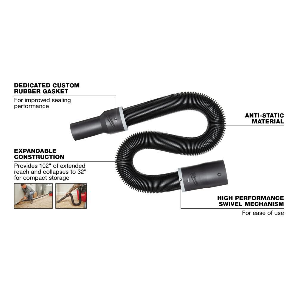 Milwaukee 1 7/8inch x 32inch to 102inch Expandable Hose, large image number 4