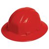 ERB Omega II Full Brim Ratchet Suspension Hard Hat - Red, small