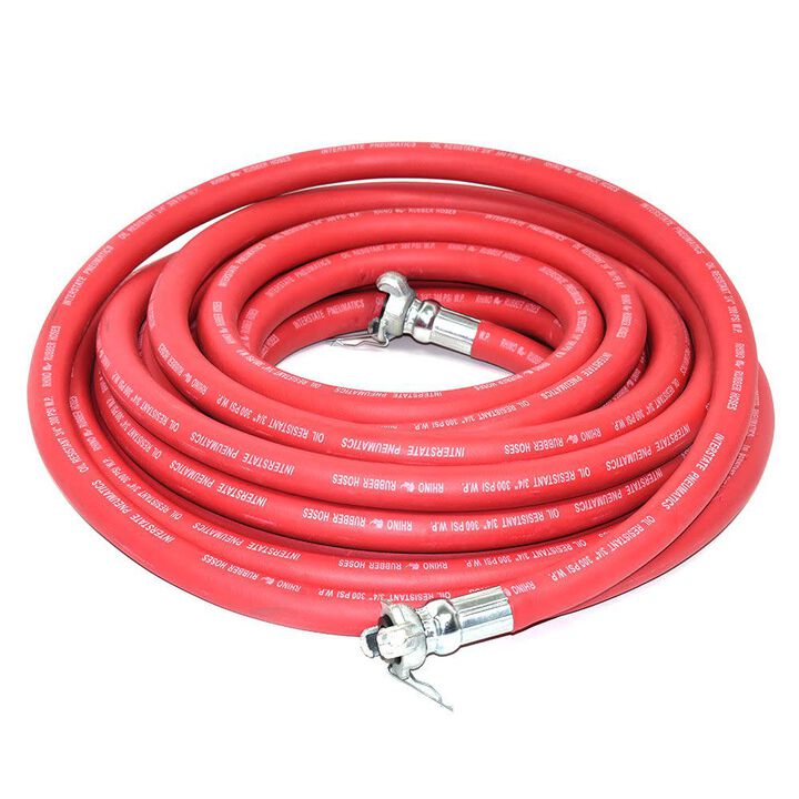 Interstate Pneumatics 3/4 Inch x 100 Ft. 300 PSI Jack Hammer Red Rhino Rubber Hose, large image number 1