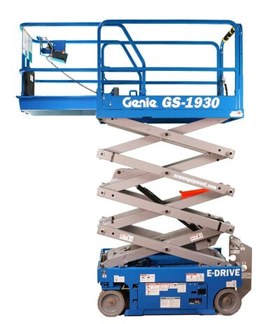 Genie 19' Scissor Lift 30in Width Electric with E-Drive, large image number 1