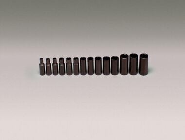 Wright Tool 3/8 In. Dr. 14 pc. Impact Metric Socket Set 6 mm to 19 mm 6 Pt. Deep