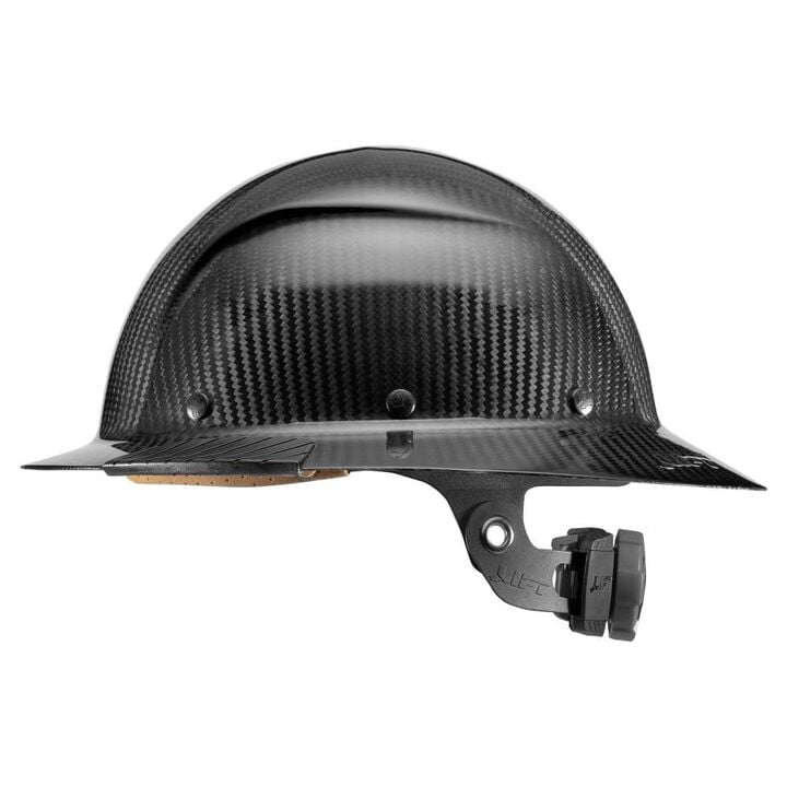 Lift Safety Hard Hat DAX Gloss Black Carbon Fiber Full Brim