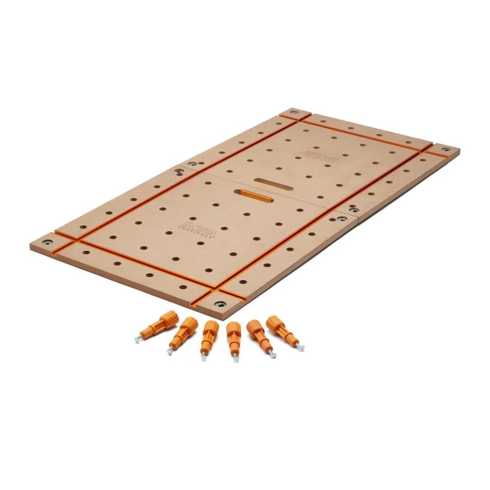 Bora Portamate Centipede 2 x 4ft T-Track Table Top , 3/4in Dog Holes, large image number 1
