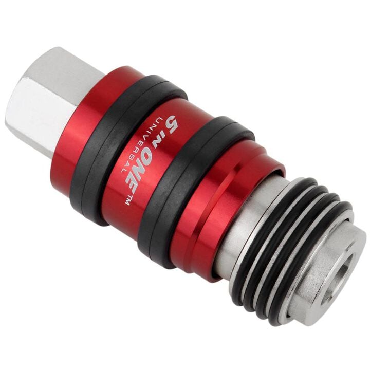 Milton 5 In ONE S-1752 Universal Safety Exhaust Quick-Connect Industrial Coupler 1/4in Body 3/8in FNPT, large image number 2