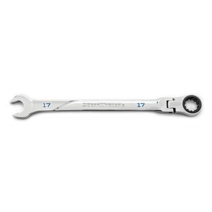 GEARWRENCH 120XP Universal Spline XL Flex Head Ratcheting Combination Wrench, 17mm, large image number 0