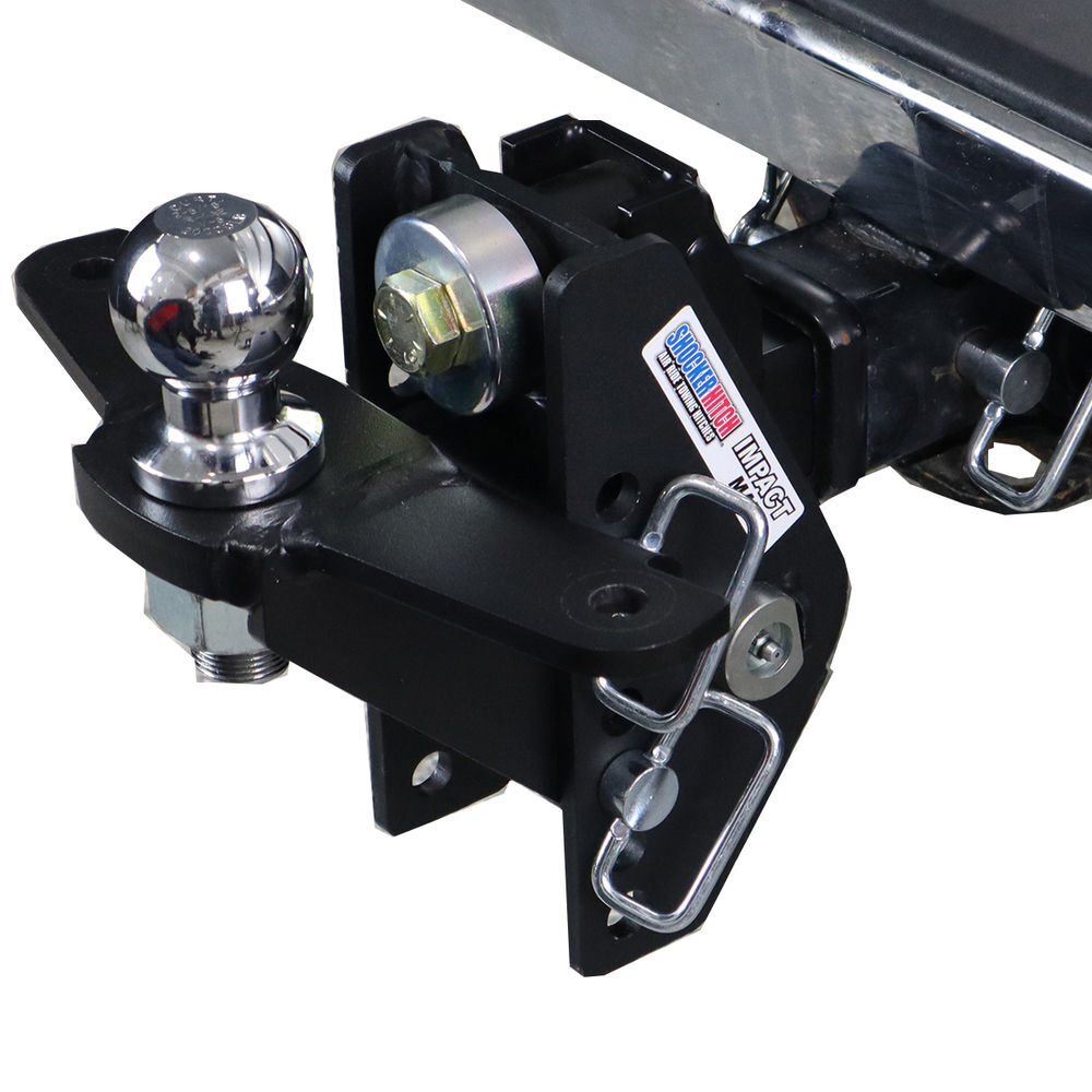 Shocker Hitch 20K Impact Max 2 Inch Cushion Hitch & Raised Sway Bar Tab Ball Mount 2-5/16 Inch Hitch Balls, large image number 2