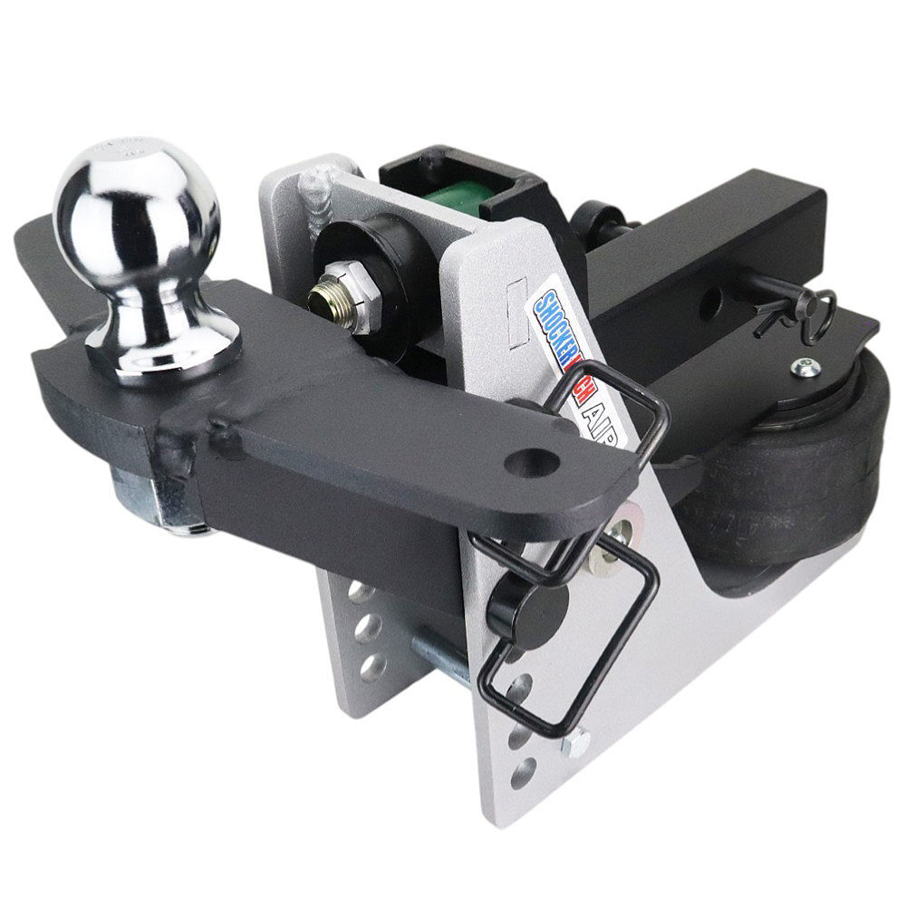 Shocker Hitch Streamline 10K Aluminum 2 Inch Air Receiver Hitch & Raised Sway Bar Tab Ball Mount 2 Inch Hitch Balls, large image number 3