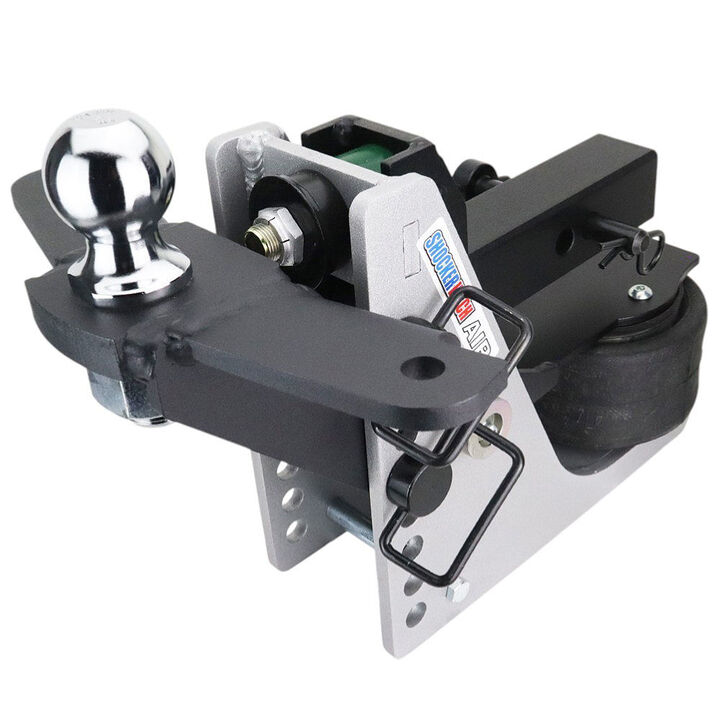 Shocker Hitch Streamline 10K Aluminum 2 Inch Air Receiver Hitch & Raised Sway Bar Tab Ball Mount 2 Inch Hitch Balls, large image number 2
