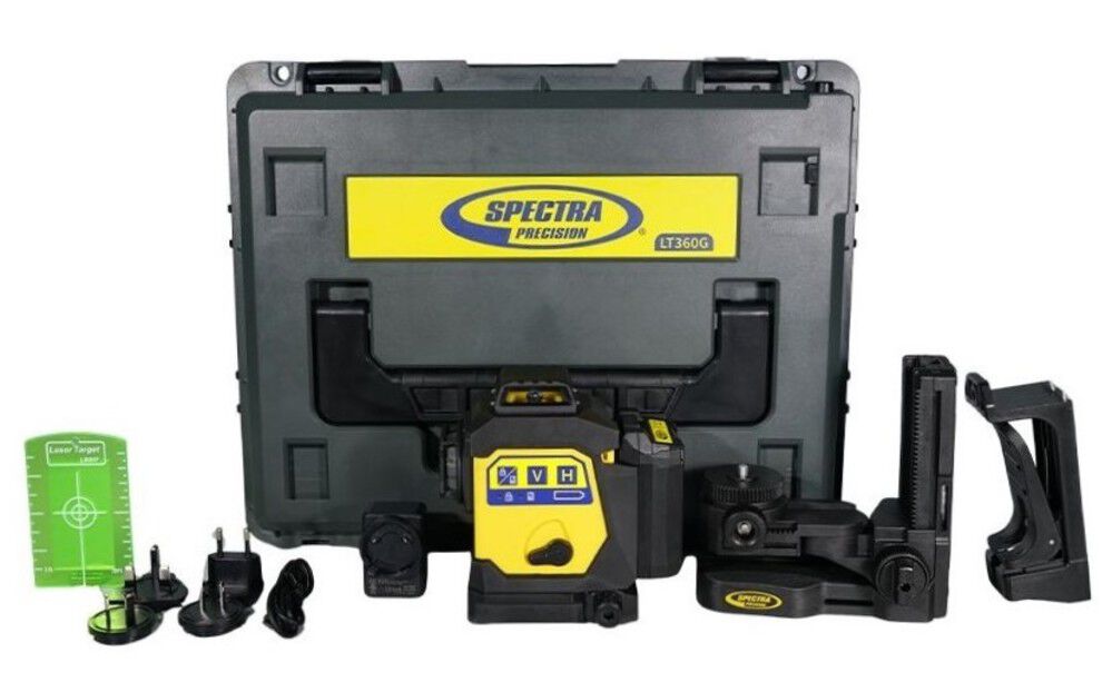 Spectra Precision Lithium 2000 mAh 11.1V Green Beam Cross Line Laser Kit, large image number 1