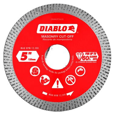 Diablo Tools 5in Diamond Continuous Rim Cut-Off Discsfor Masonry