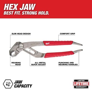 Milwaukee 8 in. Hex-Jaw Pliers, large image number 1