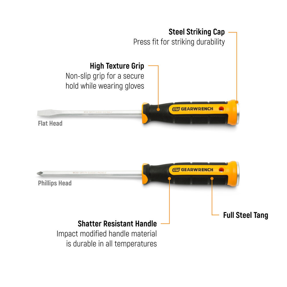 GEARWRENCH Lineman Screwdriver Set 2 Pieces, large image number 2