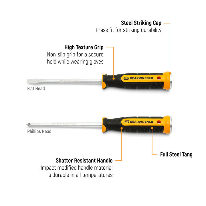 GEARWRENCH Lineman Screwdriver Set 2 Pieces, large image number 1