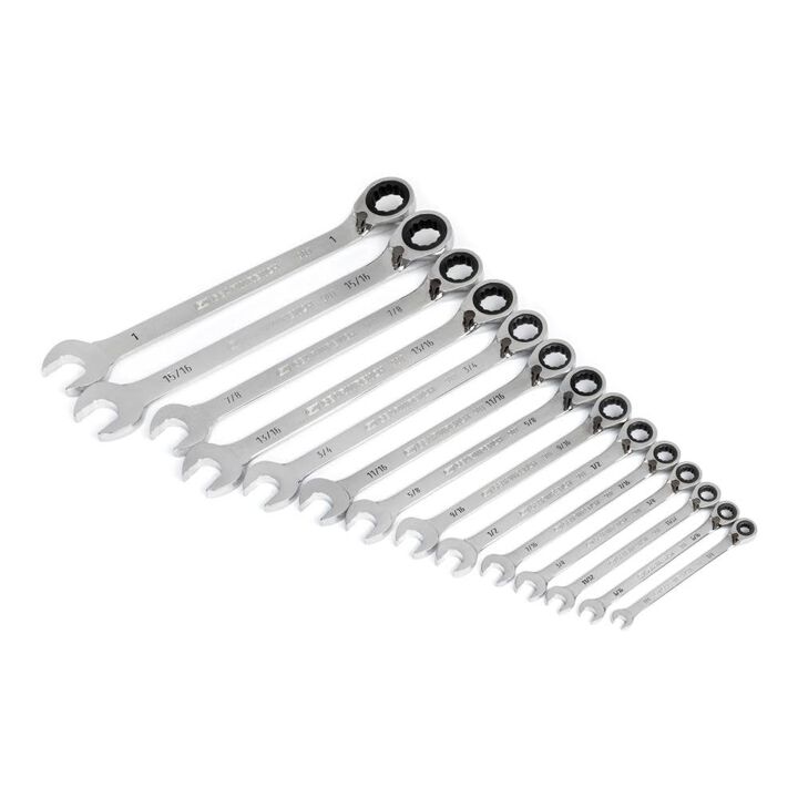 GEARWRENCH 14 Pc. 90-Tooth 12 Point SAE Reversible Ratcheting Wrench Set, large image number 3