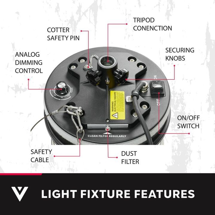 Volterrex 110/240V 300W 42000 Lumens LED Diffused Work Light Tower Kit, large image number 16