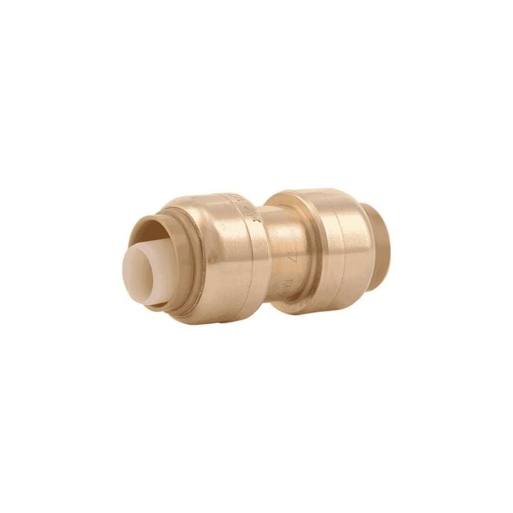 Sharkbite 1/2in Push T x 1/2in D Push Brass Coupling, large image number 0