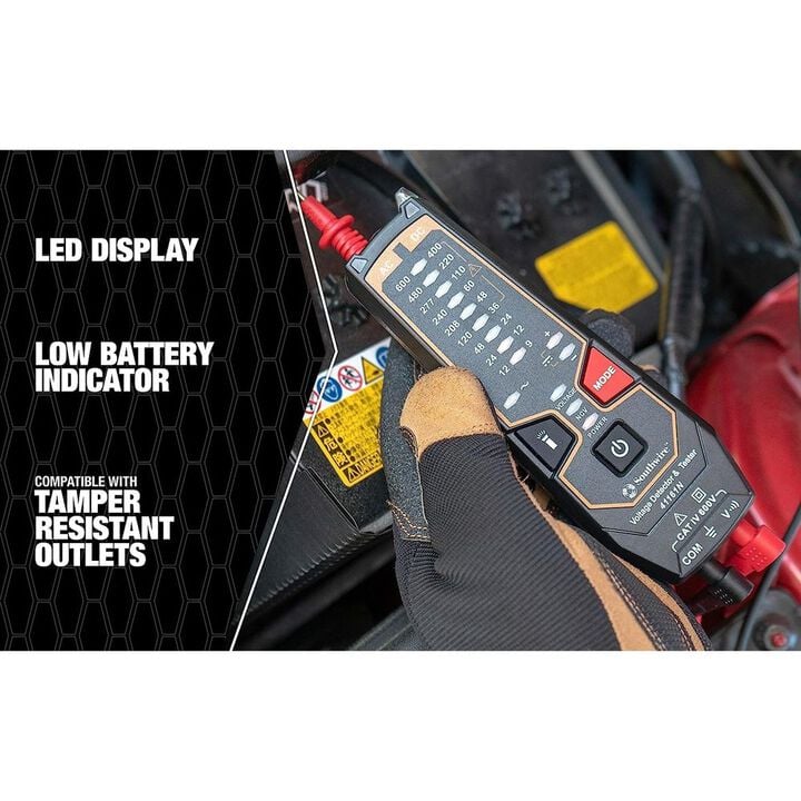 Southwire 600VAC/400VDC LED Voltage Detector & Tester, large image number 3