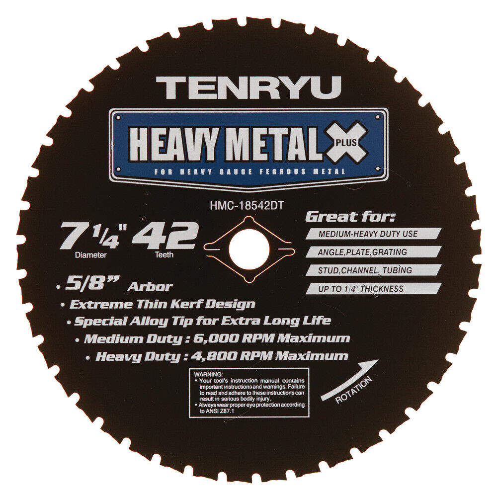 Tenryu Heavy Metal Plus 7-1/4 Inch x 42T General Purpose Blade, large image number 1