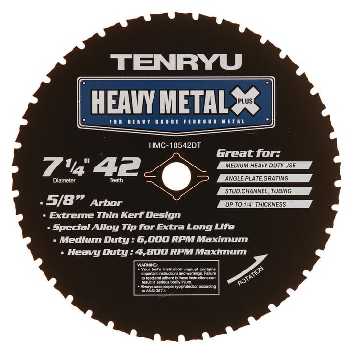 Tenryu Heavy Metal Plus 7-1/4 Inch x 42T General Purpose Blade, large image number 0