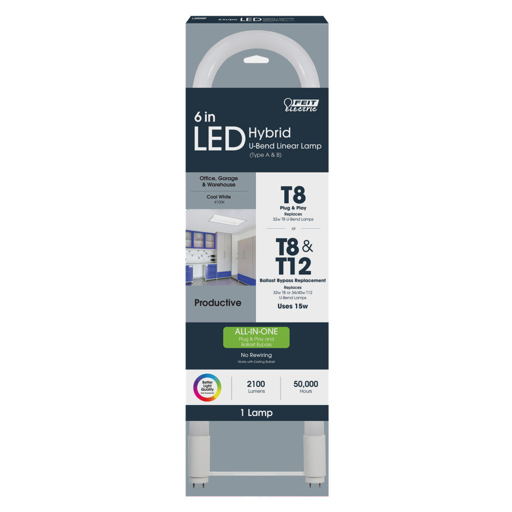 Feit Electric 6in 32/34/40W U-Bend Tubular LED Bulb 1pk, large image number 2