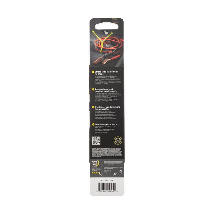 Nite Ize Gear Tie Reusable Rubber Twist Tie 18in 2pk Black, large image number 1