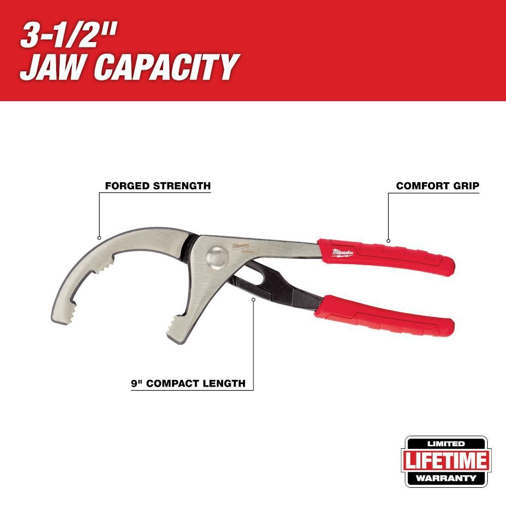 Milwaukee PVC/Oil Filter Pliers, large image number 2