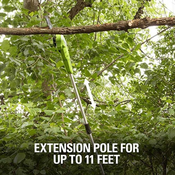Greenworks 80V 10in Pole Saw with 2Ah Battery & Rapid Charger Kit, large image number 4