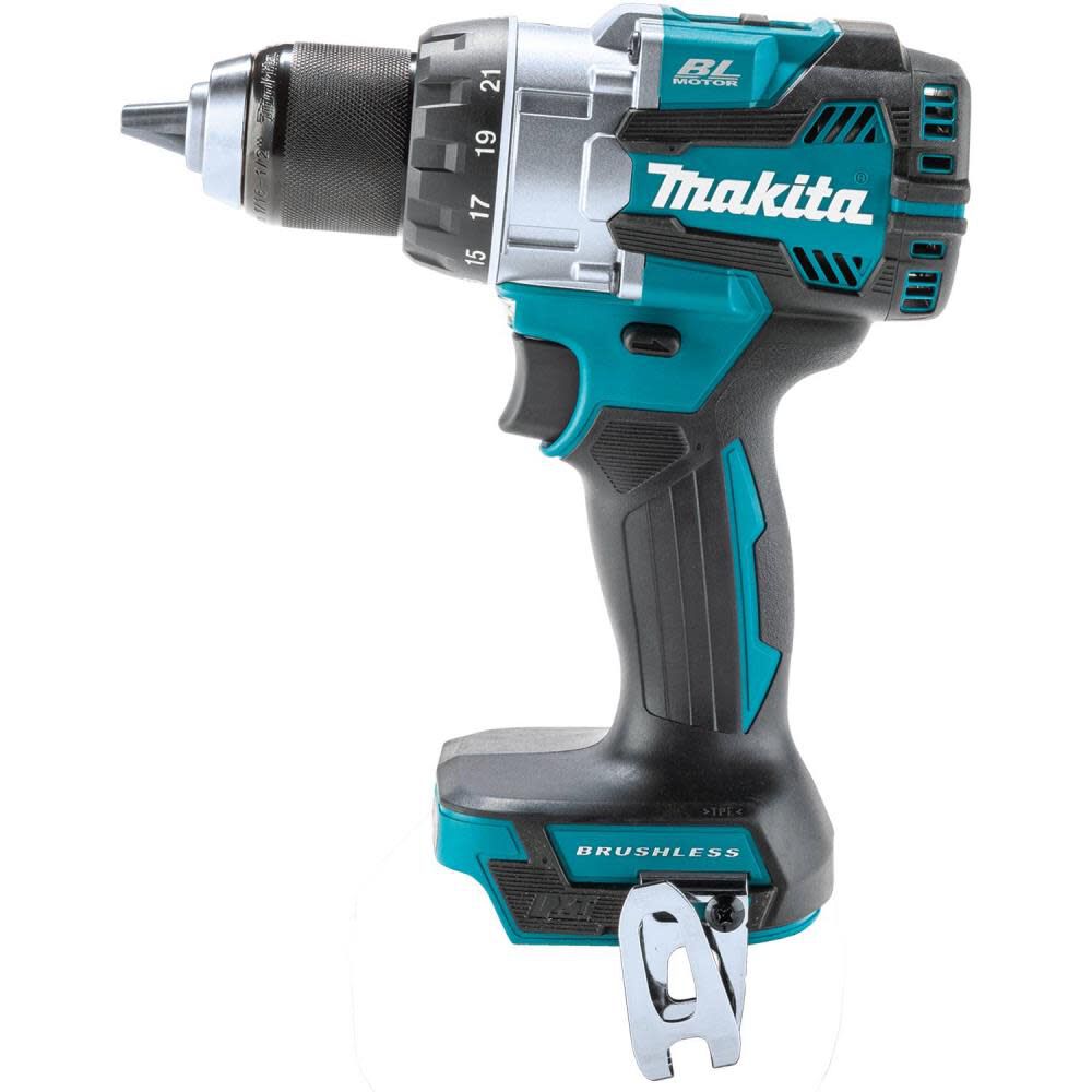 Makita 18V LXT Lithium Ion Brushless Cordless 1/2 Inch Driver Drill (Tool Only) & Impact GOLD 14 Pc. Titanium Drill Bit Set Bundle, large image number 7