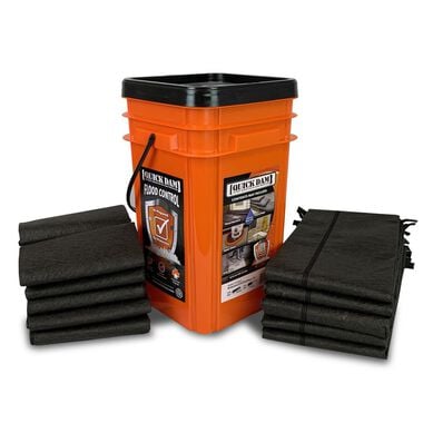 Quick Dam Grab and Go Flood Kit Includes 5-5 ft Flood Barriers and 10-2 ft Flood Bags in Bucket