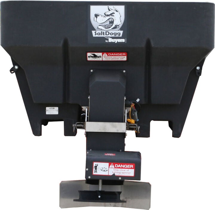 Buyers Products Company SaltDogg 0.75 Cubic Yard Electric Black Poly Hopper Spreader, large image number 2
