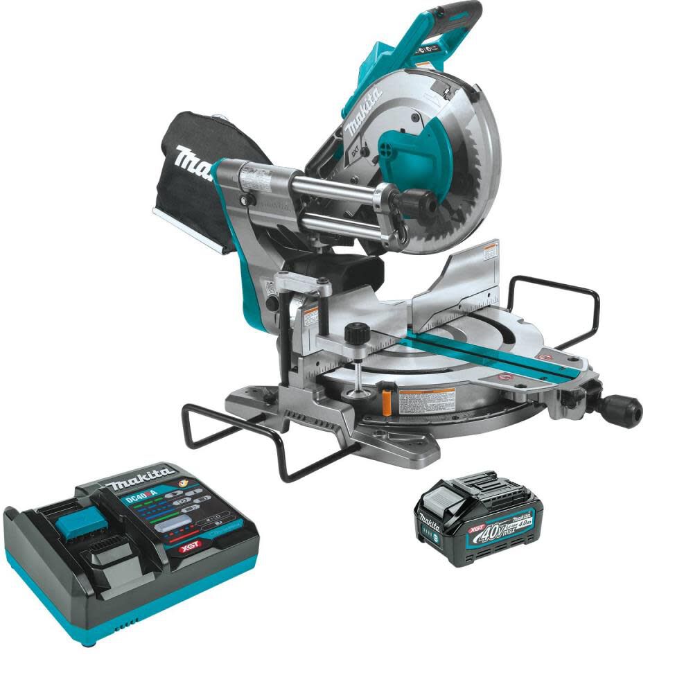 Makita 40V max XGT Dual Bevel Sliding Compound Miter Saw Kit 10in GSL03M1  from Makita - Acme Tools