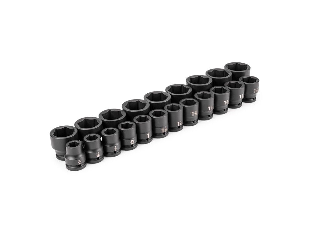 Tekton 3/4 Inch Shallow 6 Point Impact Sockets, 3/4-2 Inch, 21 Pieces, large image number 1