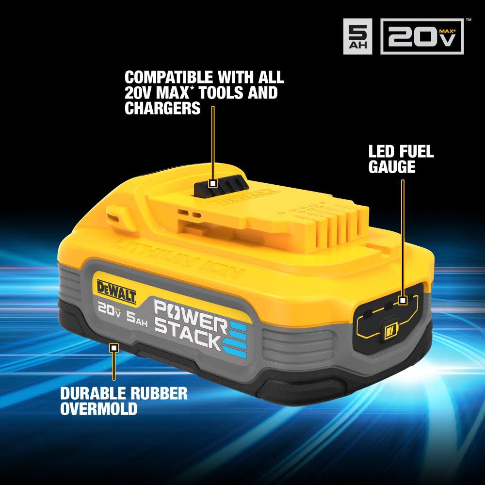 DEWALT Promotional 20V MAX POWERSTACK 5AH Battery, large image number 2