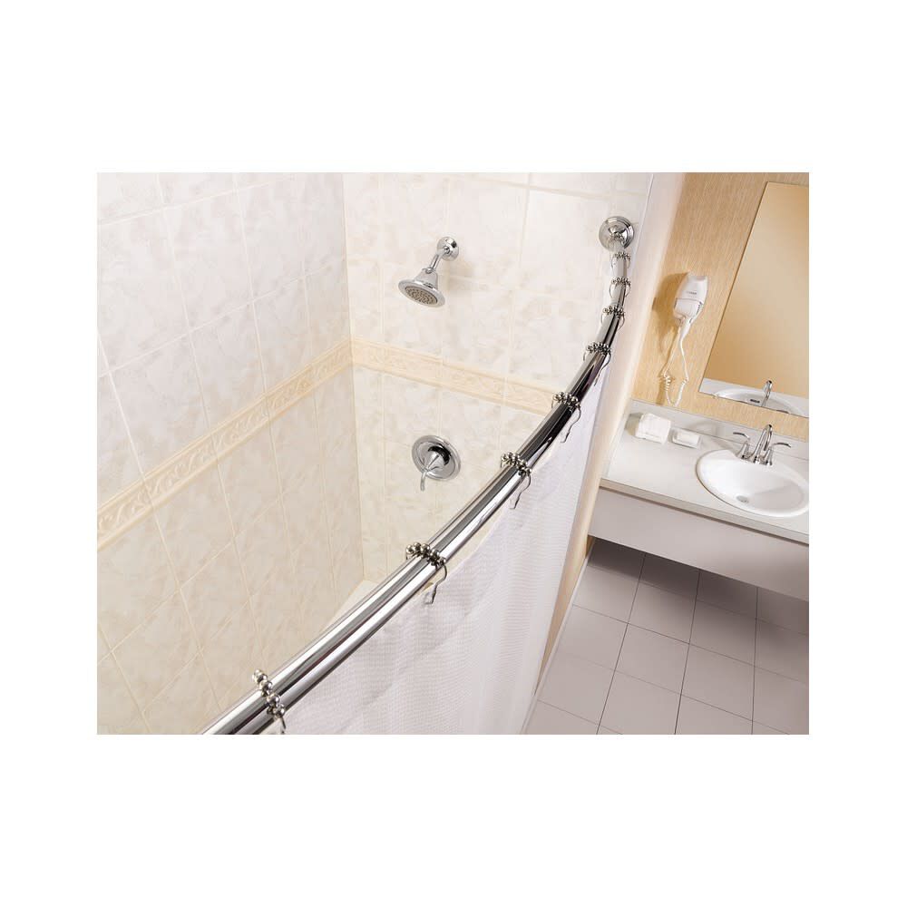 Moen Shower Rod Chrome 72in Adjustable Curved DN2160CH Acme Tools