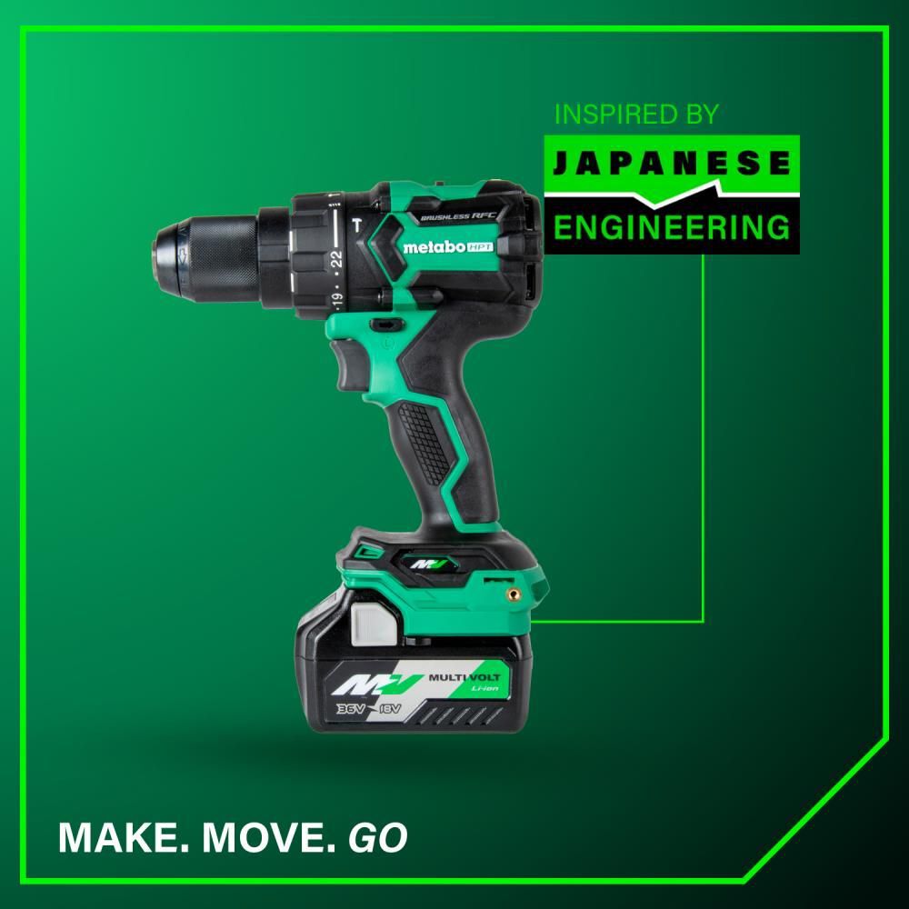 Metabo HPT 36V MultiVolt Cordless Brushless 1/2in Hammer Drill Kit, large image number 11