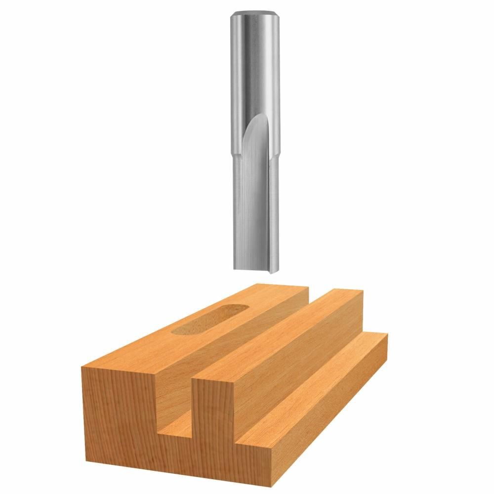 Bosch 1/4 Inch x 1-1/8 Inch High Speed Steel 2-Flute Straight Bit, large image number 1