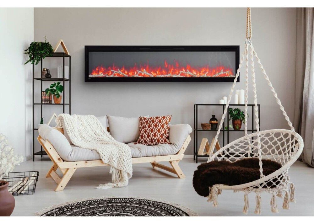 Napoleon Entice 42 Inch Black Single-Sided Wall-Hanging Electric Fireplace, large image number 11