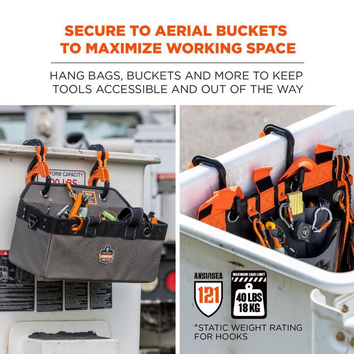 Ergodyne Squids Single 2in Locking Aerial Bucket Hook, large image number 1