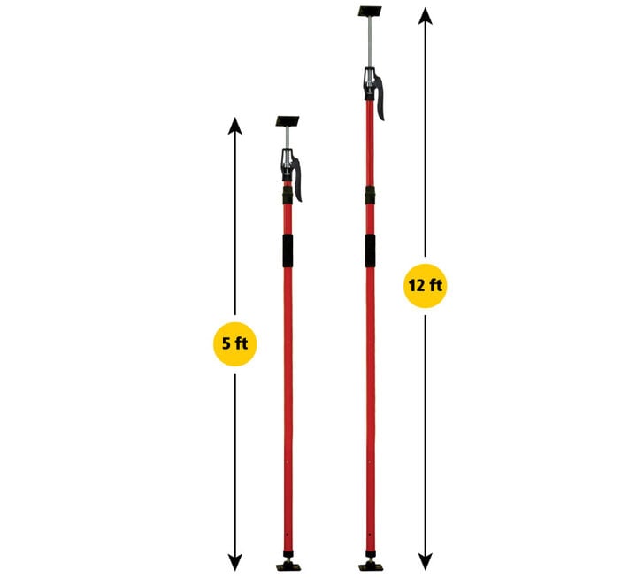 Fastcap 57 Inch to 12 Ft 3rd Hand HD Contractor Support Pole Kit with Storage Bag and Dust Barrier Accessories, large image number 2